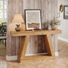 55-Inch Farmhouse Console Table, Rustic Sofa Table with Storage for Living Room