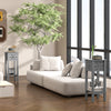 Bedside Table Set, End Table Set with Drawer and Storage Shelf, Grey
