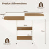 COSTWAY 120cm Modern Dining Table Square Kitchen Table