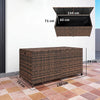 650L Garden Rattan Storage Deck Box Outdoor Patio Wheels Waterproof Zipped Liner