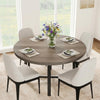47In Round Dining Table,Kitchen Table for 4 to 6 People with Sturdy Metal Frame