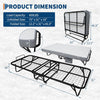 75" x 31" Foldable Bed with Memory Foam Mattress Guest Bed Metal Frame w/ Wheel
