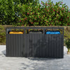 Outside Metal Bin Shed Triple Wheelie Bin Storage Cover Rubbish Dustbin Shed UK