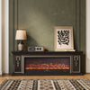 Electric Fireplace With 70in TV Stand Unit Cabinet Fire Logs Heater Flame 10 LED