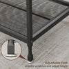 2-Tier Coffee Table End Table Living Room Center Table with Mesh Storage Shelf