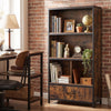 Wooden Open Display Cabinet Industrial Freestanding Bookcase