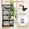 4 Tier Cube Cat Cage 143 CM Large Cat Enclosure w/Comfy Hammock-Black