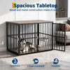 43" Large Dog Crate Furniture with Double Door Pet Cage Pet House Dog Kennel