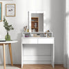 Dressing Table Makeup Vanity Set Desk with 9 Bulbs Mirror 2 Drawer Stool Dvaptti