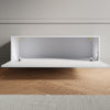 100cm High Gloss Floating TV Cabinet Stand Unit Storage Door Wall Mounted White
