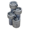 Stone Effect Fountain Solar Power LED Light Patio Water Feature Statues Outdoor