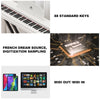 ♬Mustar 88 Key Semi Weighted Digital Piano Portable Keyboard Stool Chair