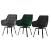 1pc 360° Swivel Dining Chairs Velvet Padded Seat Kitchen Chair Three Color