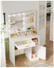 LED Mirror Dressing Table Makeup Vanity Desk And 10 LED Lights With 3 Shelves