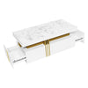Coffee Table with Drawers Storage White Wooden Centre Table for Living Room