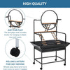 Pet Parrot Playstand Bird Cage Stand Activity Play Center Perch Ladder Wheel🔥