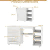 Portable Rolling Sewing Cabinet Craft Table Folding Table with storage