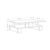 MANSU Modern Coffee Table with Open Storage Shelf – Rectangular Living Room Tabl