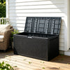 340L Lockable Garden Cushion Box Shed Outdoor Storage Chest Plastic Waterproof