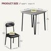 Dining Table Set with 2/4 Chairs, Modern Design for Kitchen, Home, Patio, Garden
