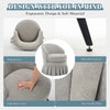 Vanity Stool Chair with Back& Arms,Upholstered Makeup Chair,for Bedroom Bathroom