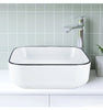 Bathroom Ceramic Basin Counter Top Hand Wash Vanity Sink White 385x385mm