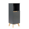 Bathroom Floor Cabinet Grey 3 Storage Shelves Vanity Organiser Furniture