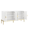 Storage Cabinet 158cm Sideboard for Living Room, Dining Room, Entryway, White
