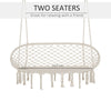 Hanging Hammock Swing Chair Cotton Rope Porch Swing for Indoor Outdoor Patio