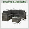 5 Seater Rattan Garden Furniture Set Sofa Coffee Table Lounge Sets Outdoor Patio