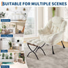 Comfy Lazy Chair with Footstool Relax Lounge Chair Accent Armchair Sofa Chair