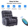 Power Lift Recliner Chair Electric Home Heat Massage Chair Single Sofa Armchair