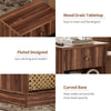 Fluted Nightstand with Drawer,Wood End Table,Bedside Storage Cabinet for Bedroom