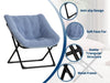 Oversized Folding Saucer Chair with Ottoman, Comfy, Sturdy Frame for Bedroom