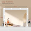WOLTU Dressing Table w/ Led Lights Mirror 7 Drawers Multi-Socket Makeup Desk