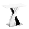 Axara High Gloss Bar Table Rectangular In White And Black