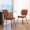 2Pcs Modern Fabric Dining Chair Padded Kitchen Armless Dining Chair Accent Chair