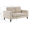 Soho Fabric 2 Seater Sofa In Stone