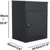 Lockable Metal Parcel Delivery Secure Dropbox Outdoor Storage Letter Post Box
