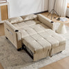 2 SEATER SOFA FABRIC LOVESEAT SOFA CONVERTIBLE PULL OUT SOFA BED GUEST BED BEIGE