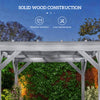 3 x 3 m Wooden Pergola Kit, Garden Gazebo Shelter for Climbing Vines, Dark Brown