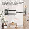 TV Wall Bracket for 40-85" Screens, Long Arm Articulating TV Bracket