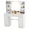 Large Dressing Table w/ Hollywood Bulbs Mirror 3 Drawer Multi-Socket Makeup Zgyo