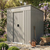 4x6 FT Garden Shed Glitter Storage Shed Waterproof with Foundation Kit and Vents