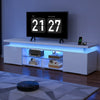 185cm High Gloss TV Stand Cabinet with Power Outlets & RGB LED Light & 2 Dmiqerl