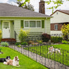 80cm Tall Steel Garden Fence 5 Panels Total Rust-Resistant Screen Gate Outdoor