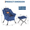 Comfy Lazy Chair with Footstool Relax Lounge Chair Accent Armchair Sofa Chair