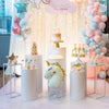 5PCS Metal Plinth Cylinder Dessert Pedestal Wedding Cake Flower Display Stand