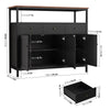 Buffet Sideboard Kitchen Storage Cabinet 3 Drawer 3 Door Living Room White Unit