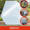 14 Pack 4mm Clear Polycarbonate Roofing Sheets Twinwall Panels Greenhouse Sheet